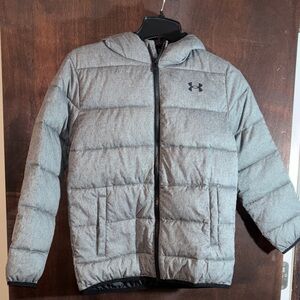 Under Armour Storm Pronto Puffer Jacket Coat Hooded Gray- NWOT